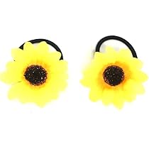 Amazon | [スウィートキス] ひまわり 造花 ヘアゴム大 ヘア